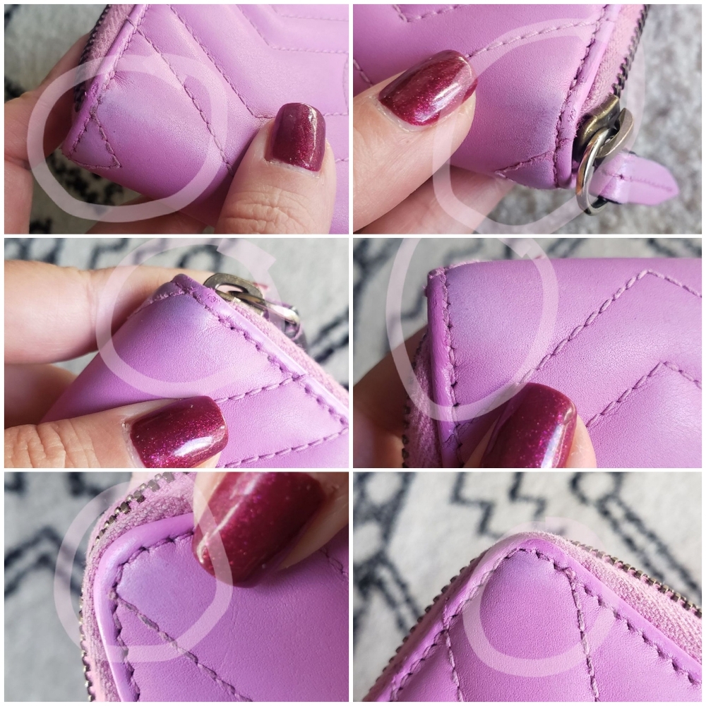 **SOLD** Authentic Pre-owned Gucci Marmont Zip Around Continental Wallet - Picture 9 of 14